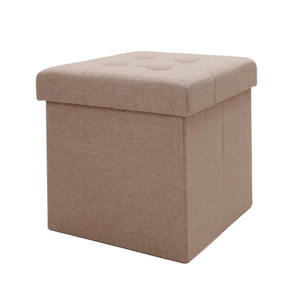 Smart Living Foldable Storage Ottoman - Beige