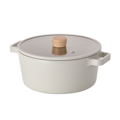 Neoflam FIKA 24cm Casserole with Xtrema Ceramic Coating (Incl. Silicone Rim Glass Lid)