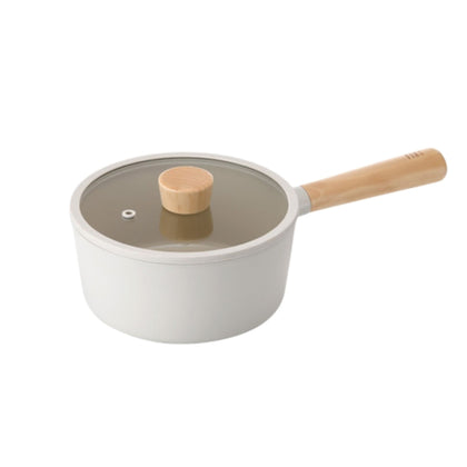 Neoflam FIKA 18cm Saucepan with with Xtrema Ceramic Coating (Incl. Silicone Rim Glass Lid)