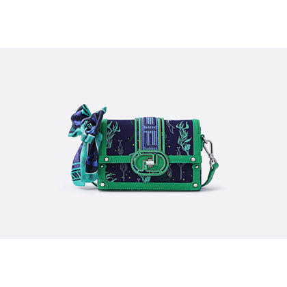 FION Avatar Jacquard with Cow Leather Crossbody & Shoulder Bag