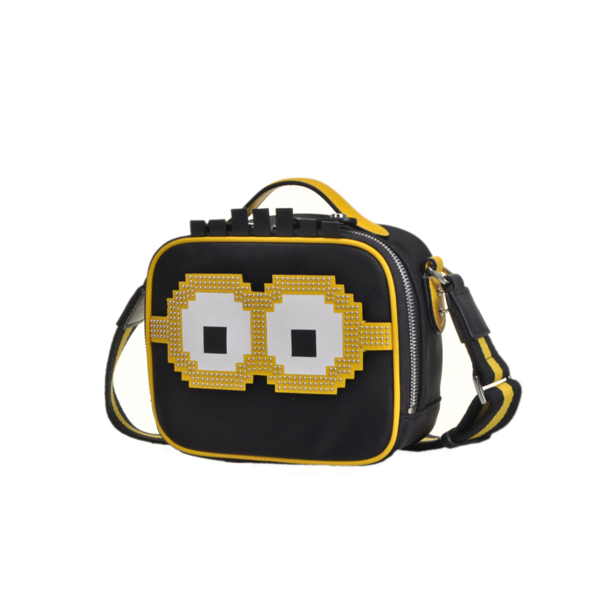 FION Minions Denim with Leather Shoulder Bag - Yellow / Black – OG Singapore