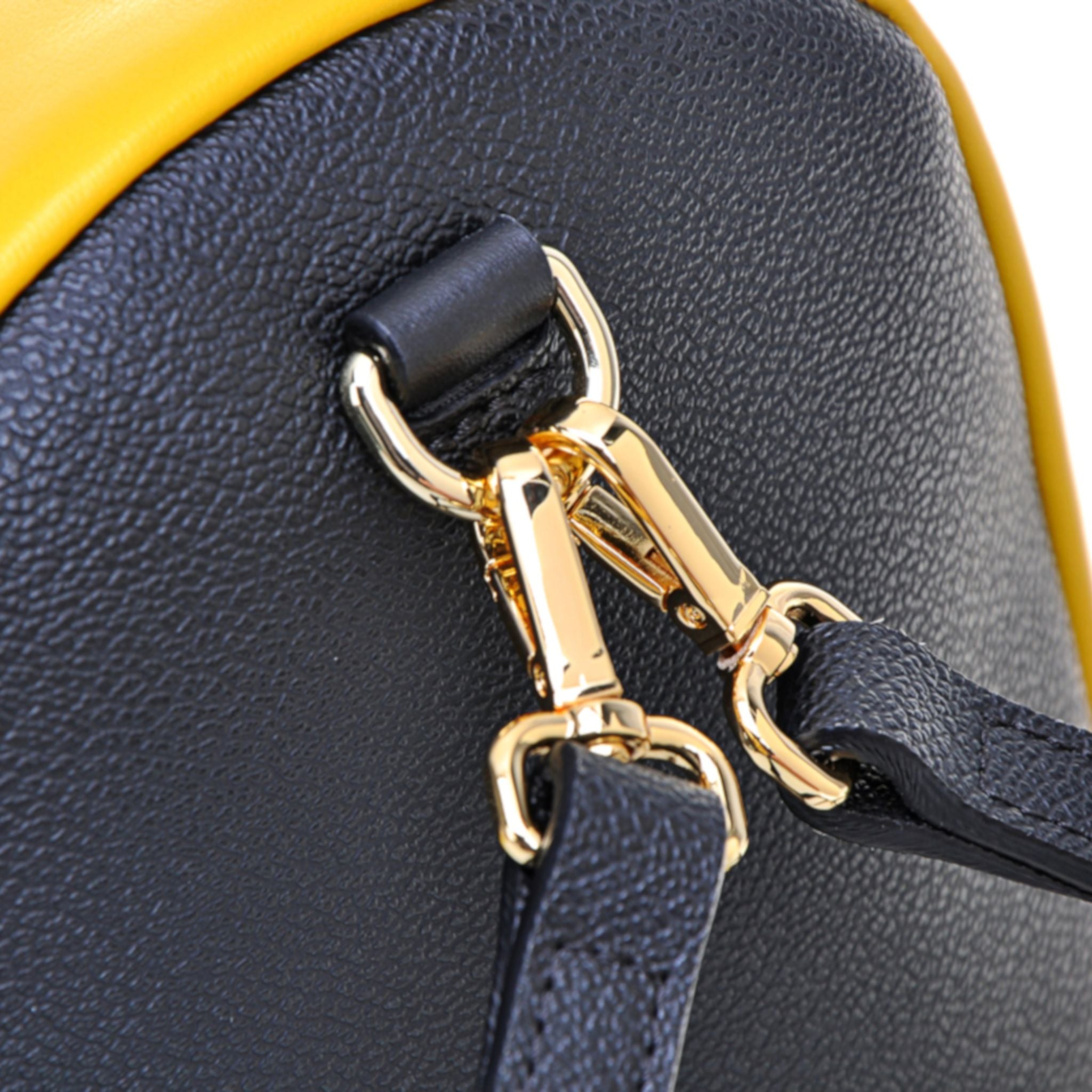 FION Minions Jacquard with Leather Backpack (Medium) - Yellow / Dark Blue