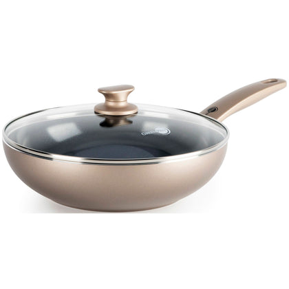 GreenPan Cambridge Bronze 28cm Wok with Glass Lid (GPCBR675969)