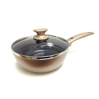 GreenPan Bronze 20cm Chef Pan with Lid  (Gpcbr681496)