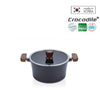 HAPPYCALL Crocodile 24cm Stock Pot (Induction Compatible) - Black (HEA-3003-1302)