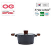 HAPPYCALL Crocodile 24cm Stock Pot (Induction Compatible) - Black (HEA-3003-1302)