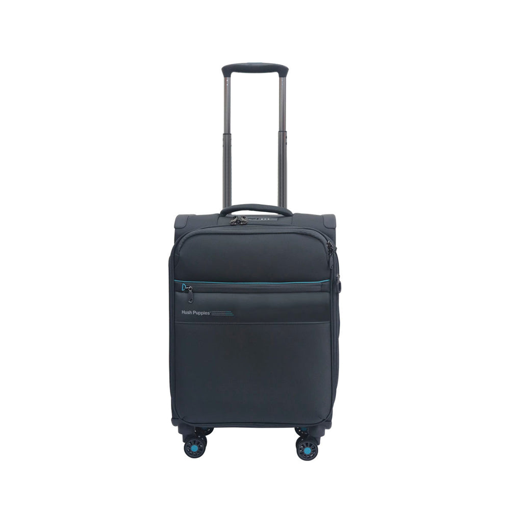 Hush Puppies HP69-3147 19" Soft Case Spinner Luggage - Expandable, Anti-Theft Zipper, TSA Lock - Grey
