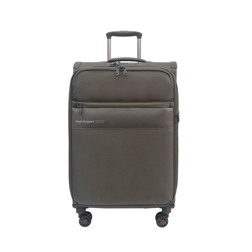 Hush Puppies HP69-3147 29" Soft Case Spinner Luggage - Expandable, Anti-Theft Zipper, TSA Lock - Green