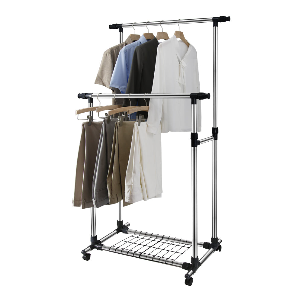 Smart Living Double Rod Garment Rack (HW03-002G-2080） – OG Singapore