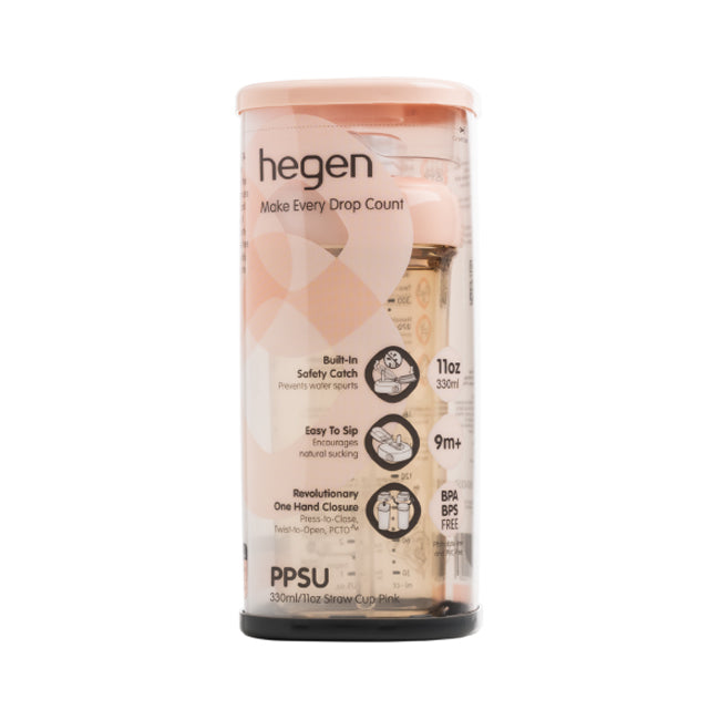 Hegen PCTO™ 330ml/11oz Straw Cup PPSU - Pink