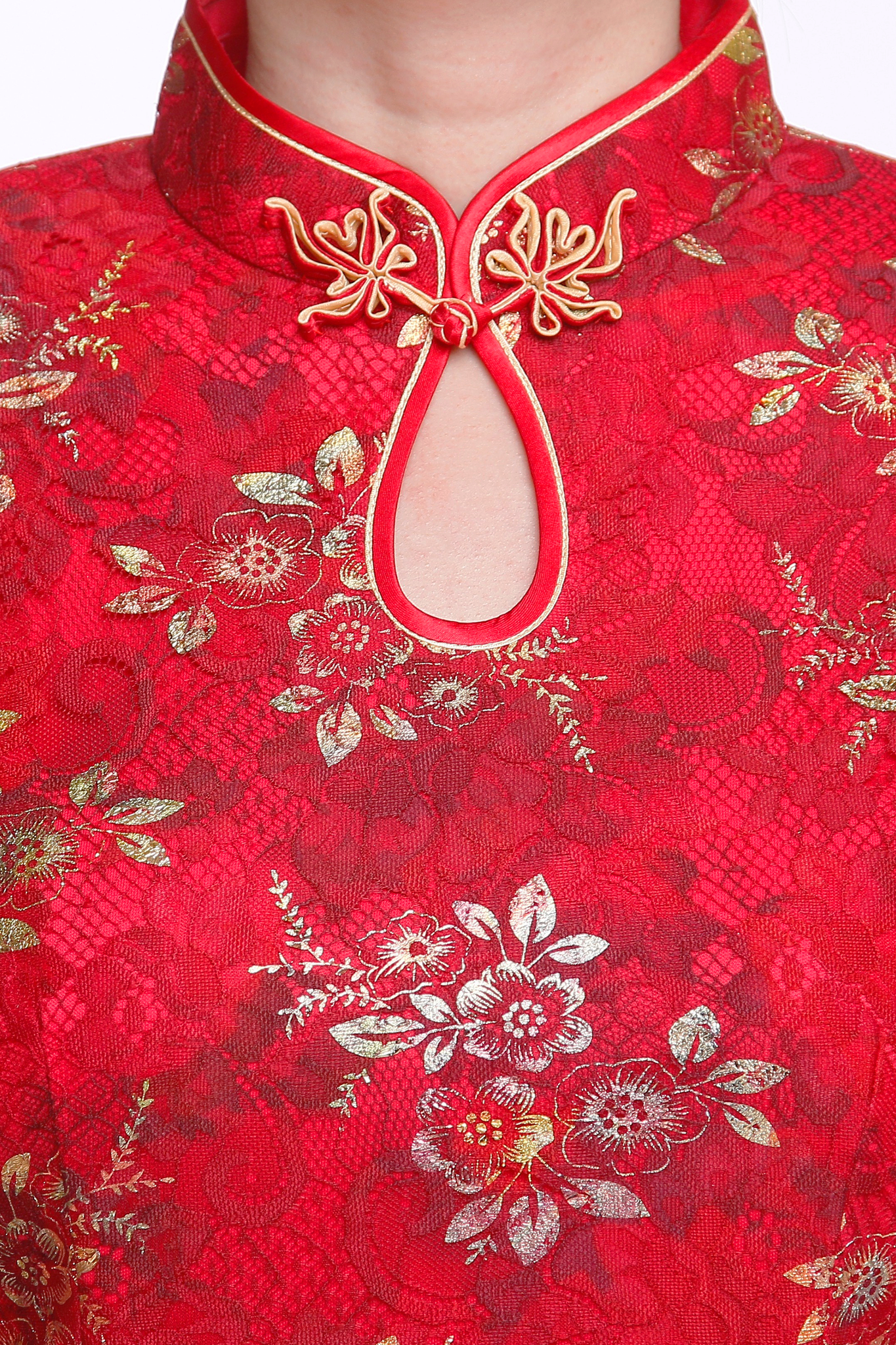 i-SHANGHAI Iridescent Corsage Cheongsam