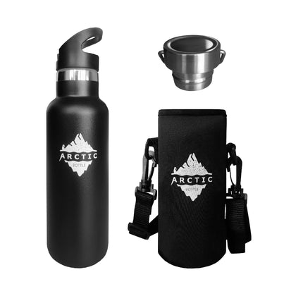 JML Arctic Flask Bottle 500ml Set - Black (J0967)