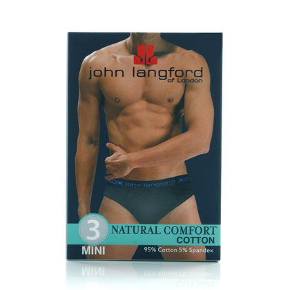 JOHN LANGFORD Natural Comfort Soft Cotton Mini (3-pc pack) -Assorted Colours