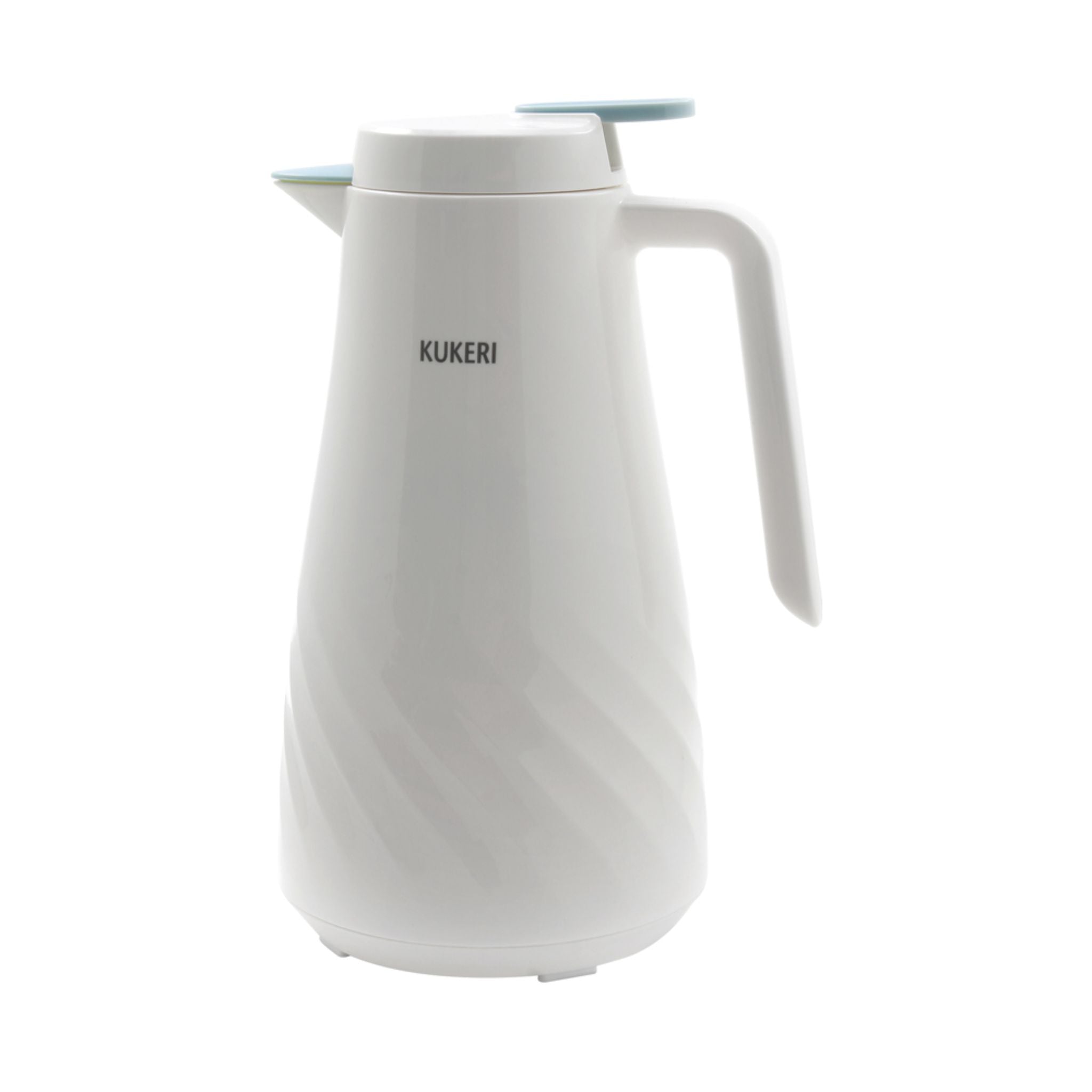 Kukeri 1.3L Glass Vacuum Insulated Carafe - White