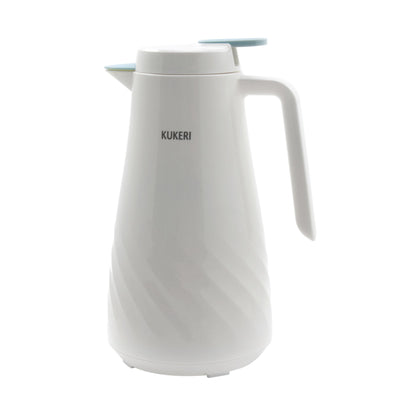 Kukeri 1.3L Glass Vacuum Insulated Carafe - White