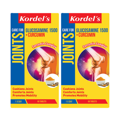 [Twin Pack] Kordel's Glucosamine 1500 + Curcumin (60 Tablets x 2)