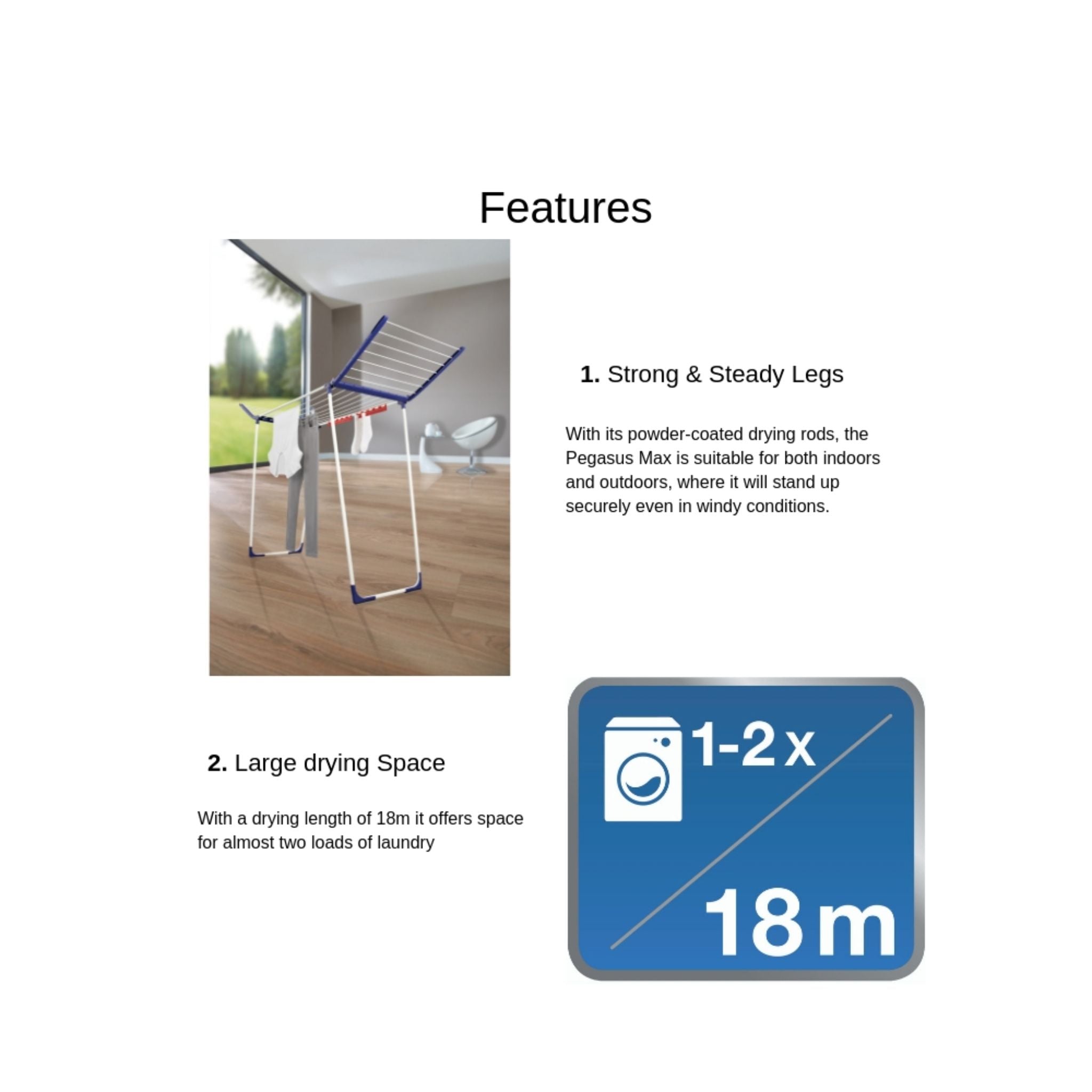 LEIFHEIT Pegasus Laundry Dryer Maxx (L81650)