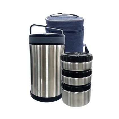 La gourmet 1.7L Classic Thermal Food Jar Set With Pouch (LGCC399731)