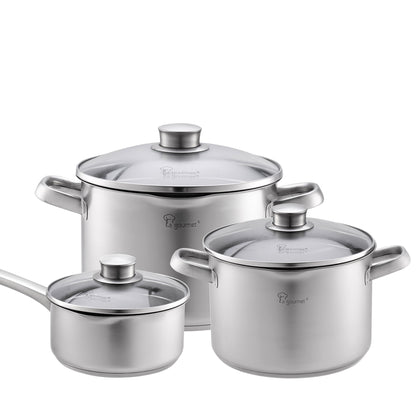 La Gourmet Cook & Pour 3pcs Senior Stainless Steel Cookware Set (LGCP027955)