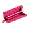 SANCHŌ Genuine Crocodile Leather Zip-Around Long Wallet - Hibiscus