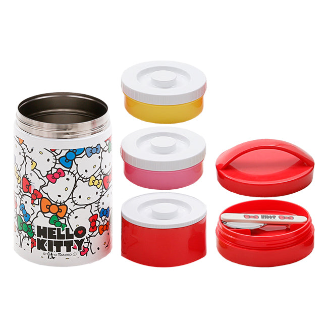 Hello Kitty Lunch Box with a Keeping-warm Jar Heart Stripe Kclj7dx (Japan  Import) by Skater 