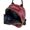 Mel&Co Round Top Backpack With Vertical Zipper Pockets Wine