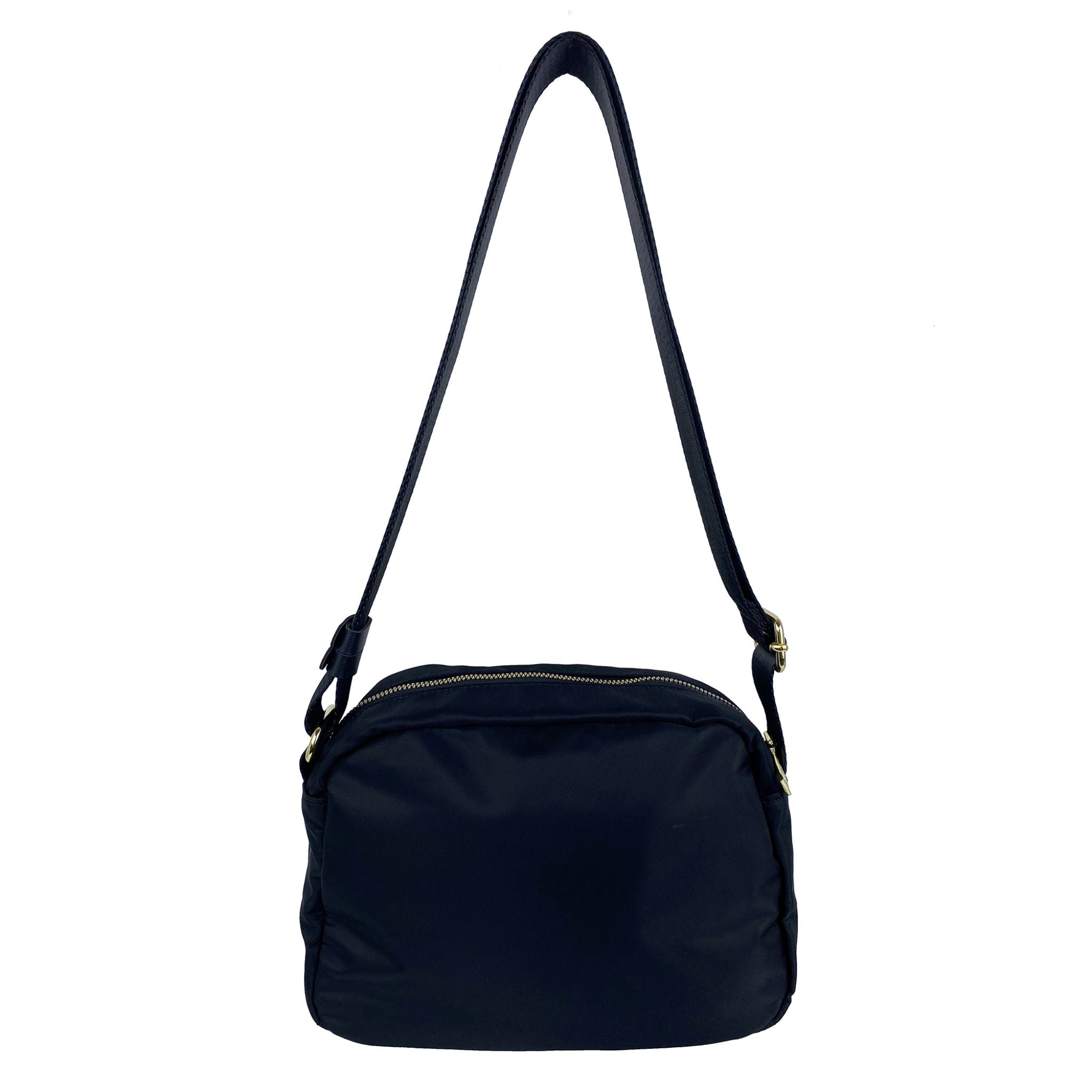 Mel&Co Nylon Rectangular Crossbody Black