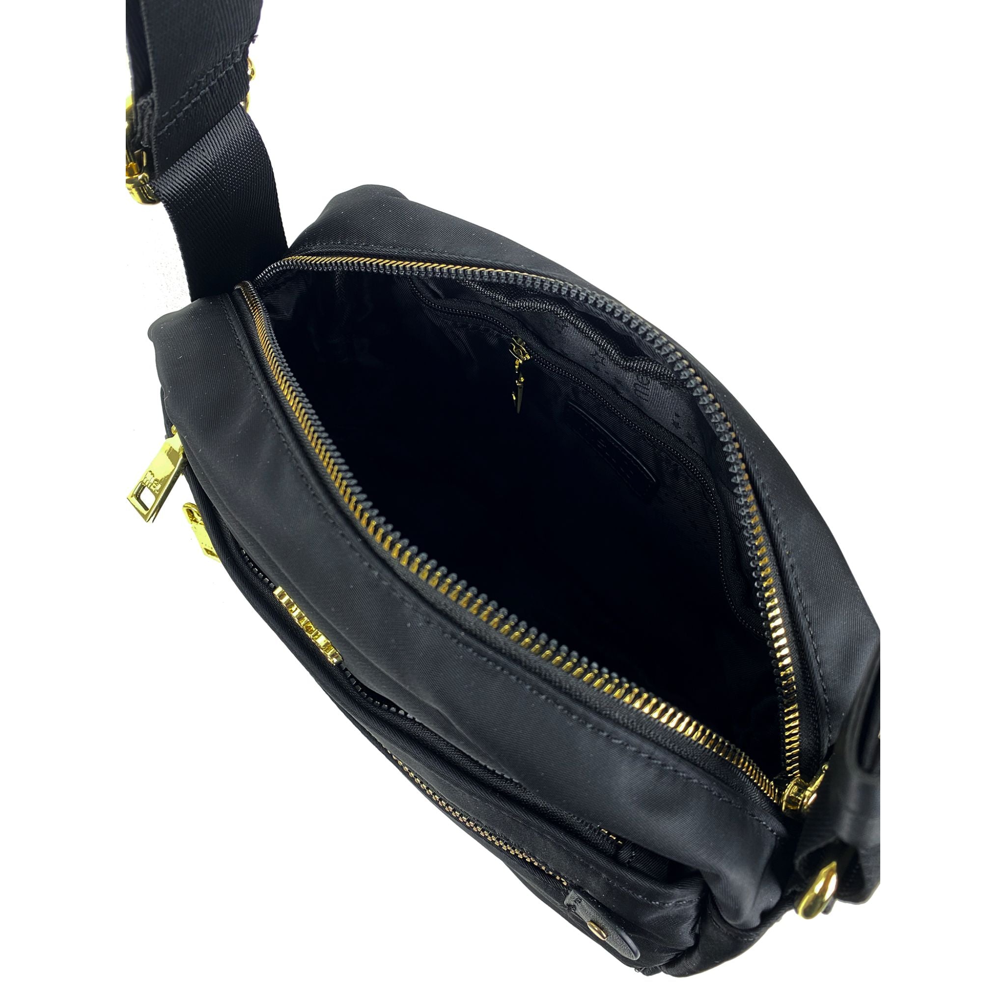 Mel&Co Nylon Rectangular Crossbody Black