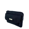 Mel&Co Nylon Waist Pouch With Front Flap Pocket Black