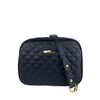 Mel&Co Quilted Semi-Chain Sling Bag Black