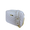 Mel&Co Quilted Semi-Chain Sling Bag White