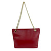 Mel&Co Square Quilted Front Chain Shoulder Bag Red