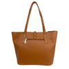 Mel&Co Grainy Tote Bag With Belt Snap Tan