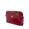 Mel&Co Two-way Zip Box Calf Sling Bag Red