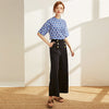 JA.SOCHA Mila Button Front Wide Leg Pants In Peony Navy
