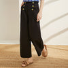 JA.SOCHA Mila Button Front Wide Leg Pants In Peony Navy