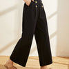 JA.SOCHA Mila Button Front Wide Leg Pants In Peony Navy
