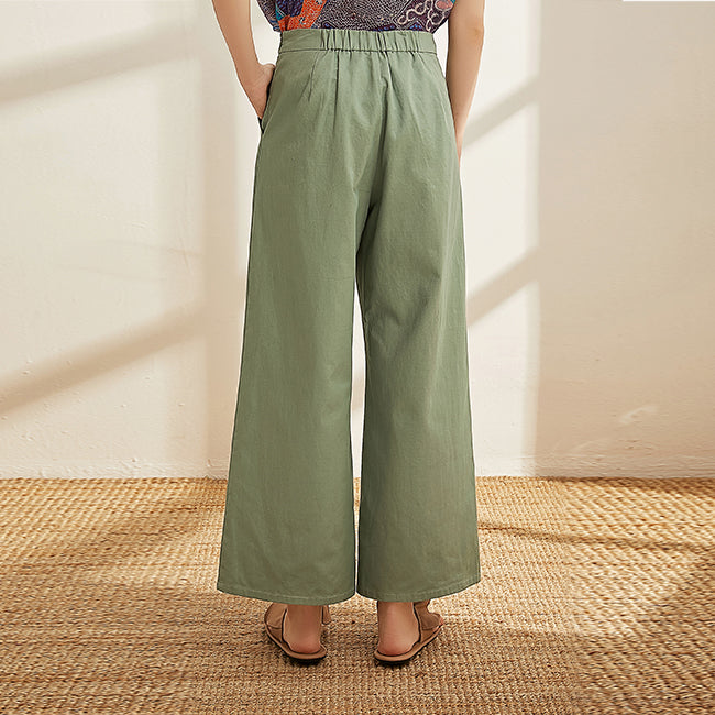 JA.SOCHA Mila Button Front Wide Leg Pants In Shale Green