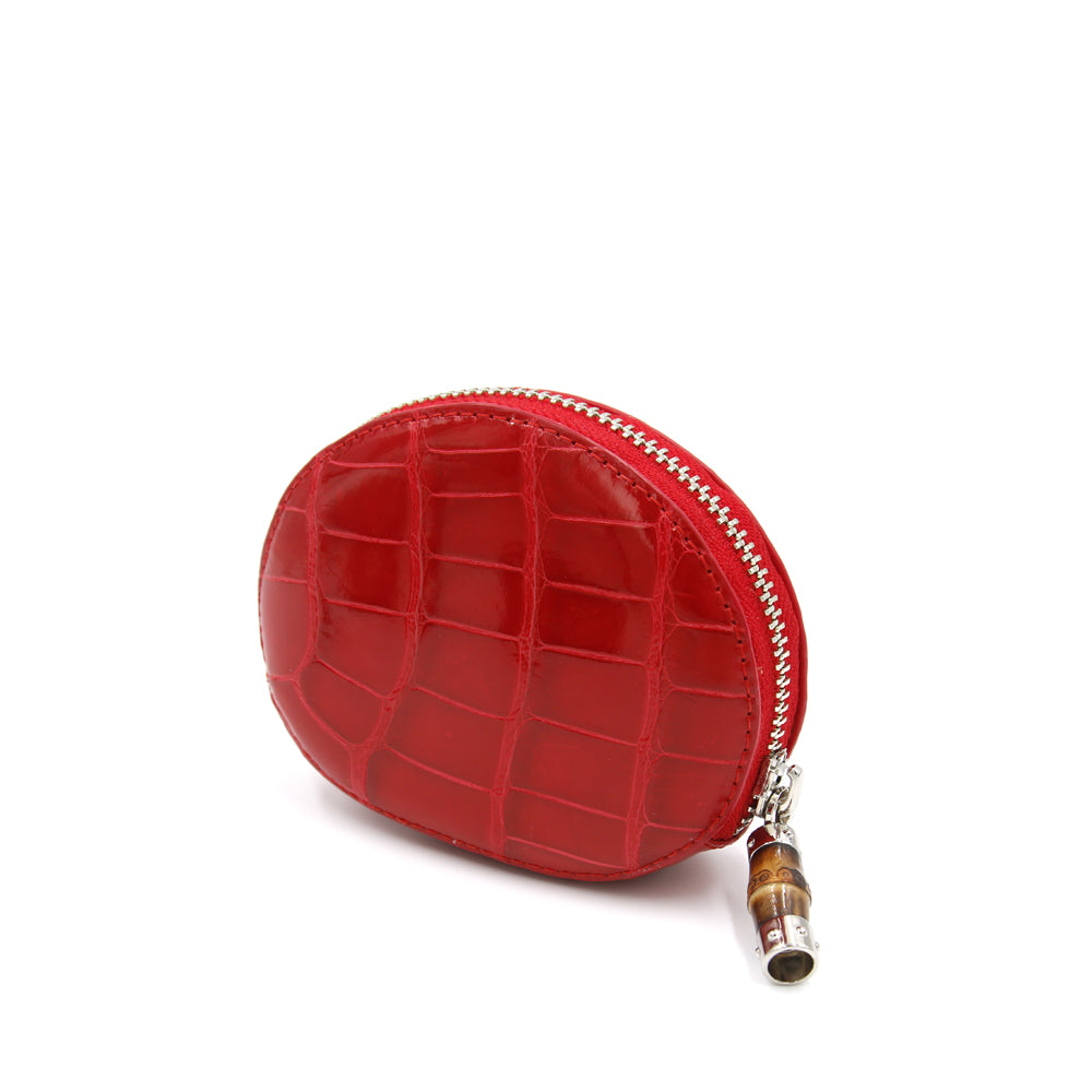 Red leather clearance coin purse