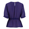 FIMI Elastic Waist Polka Dots Blouse - Purple