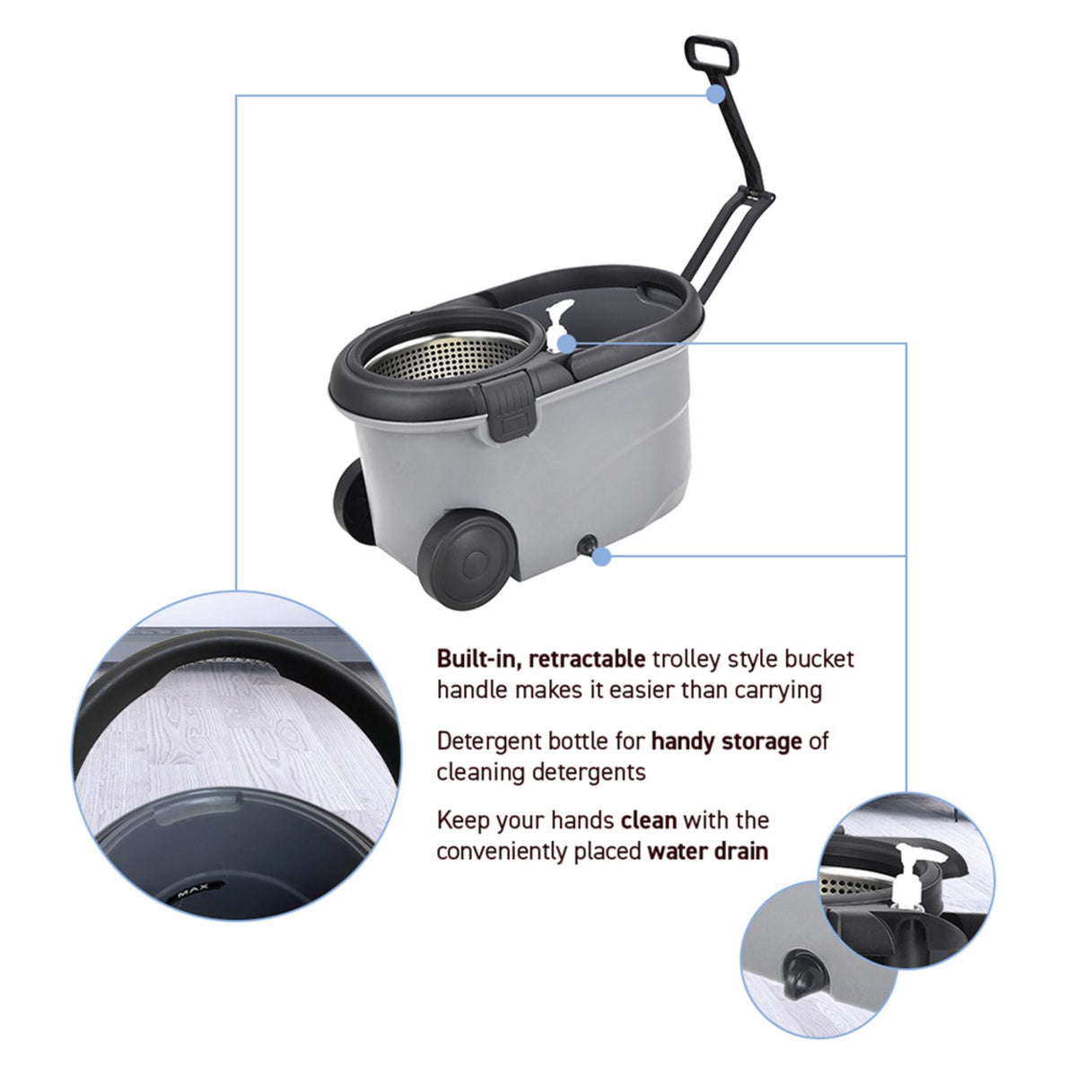 rene OLLIE Revolutionary Microfibre Spin Mop Set (E70500) – OG