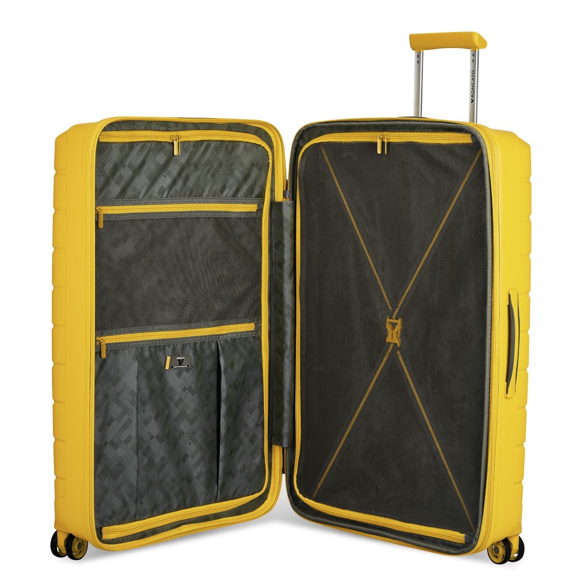 RONCATO 78cm B-Flying Polypropylene Double-Wheel Expandable Hard Case Spinner Luggage - Giallo Sole