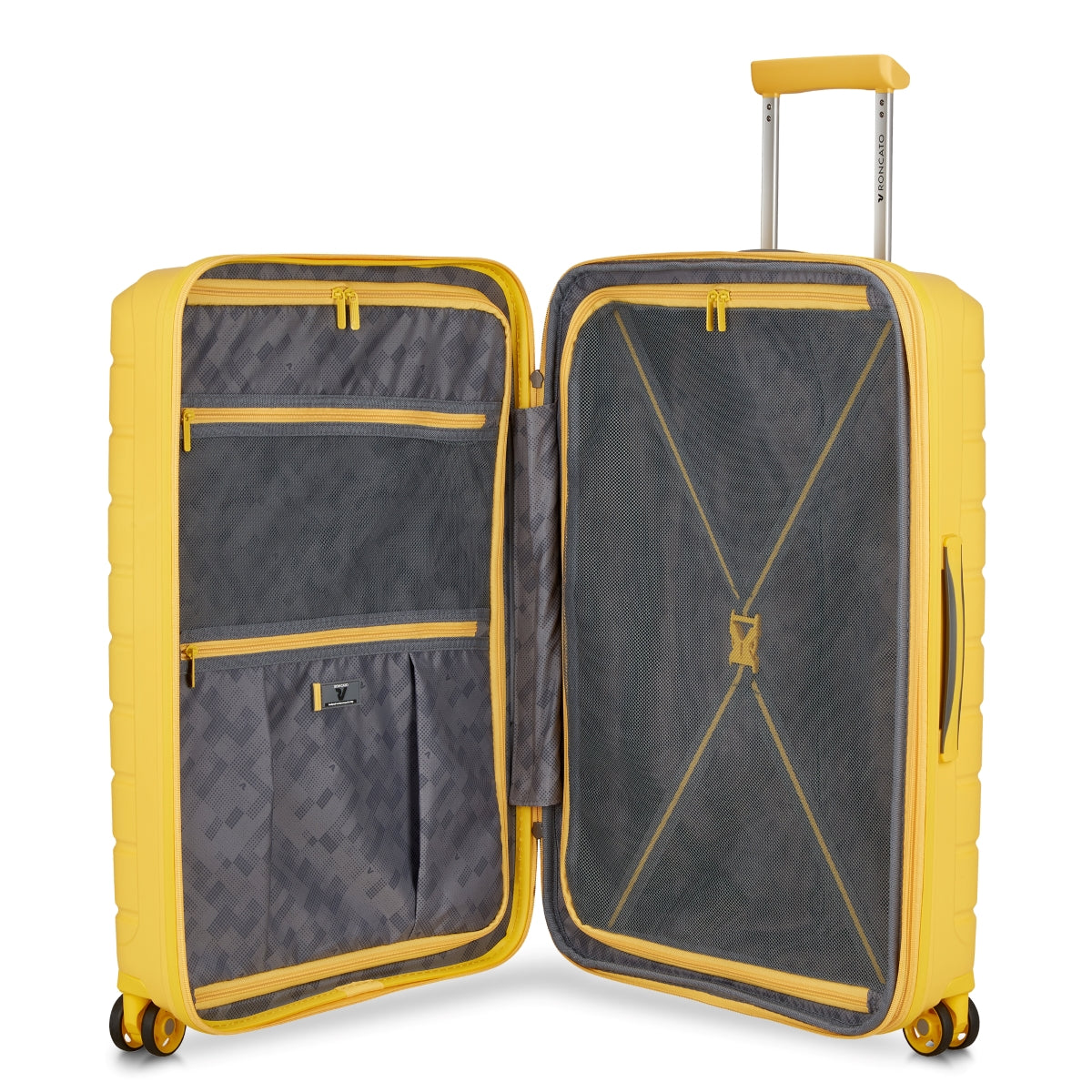RONCATO 68cm B-Flying Polypropylene Double-Wheel Expandable Hard Case Spinner Luggage - Giallo Sole