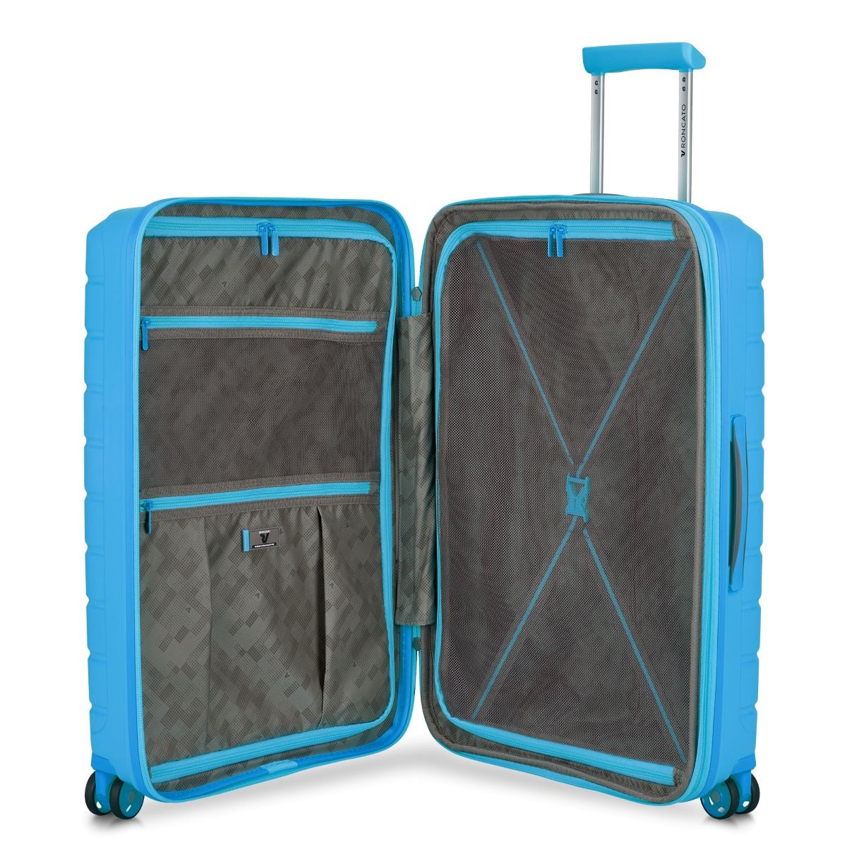 RONCATO 68cm B-Flying Polypropylene Double-Wheel Expandable Hard Case Spinner Luggage - Azzurro Cielo
