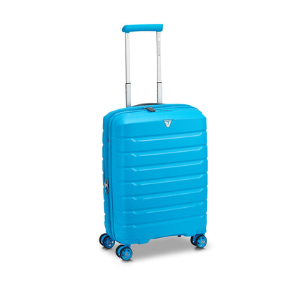 RONCATO 55cm B-Flying Polypropylene Double-Wheel Expandable Hard Case Spinner Luggage - Azzurro Cielo