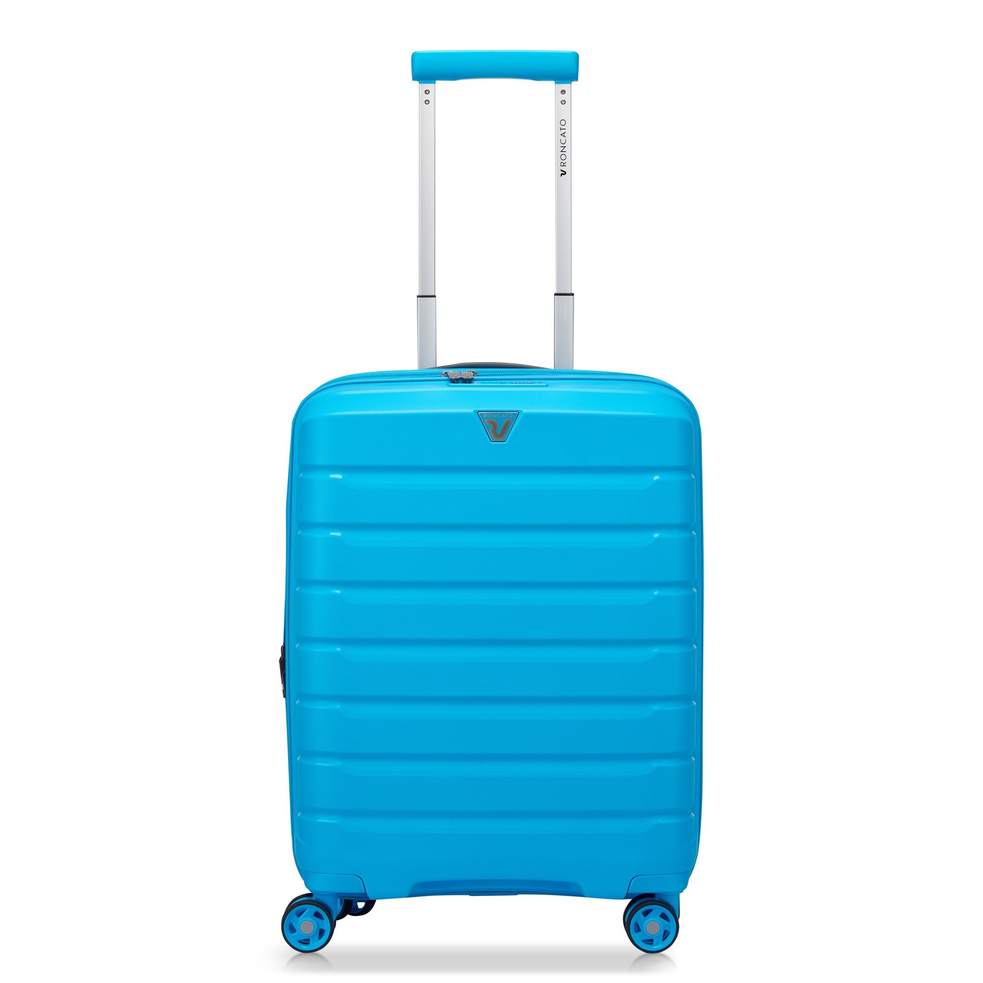 RONCATO 55cm B-Flying Polypropylene Double-Wheel Expandable Hard Case Spinner Luggage - Azzurro Cielo