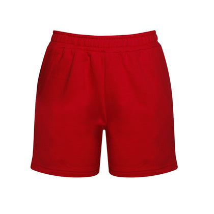 LASELLE High-Rise French Terry Shorts - Red