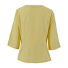 Shockwave Solid Cotton Linen Blouse - Yellow
