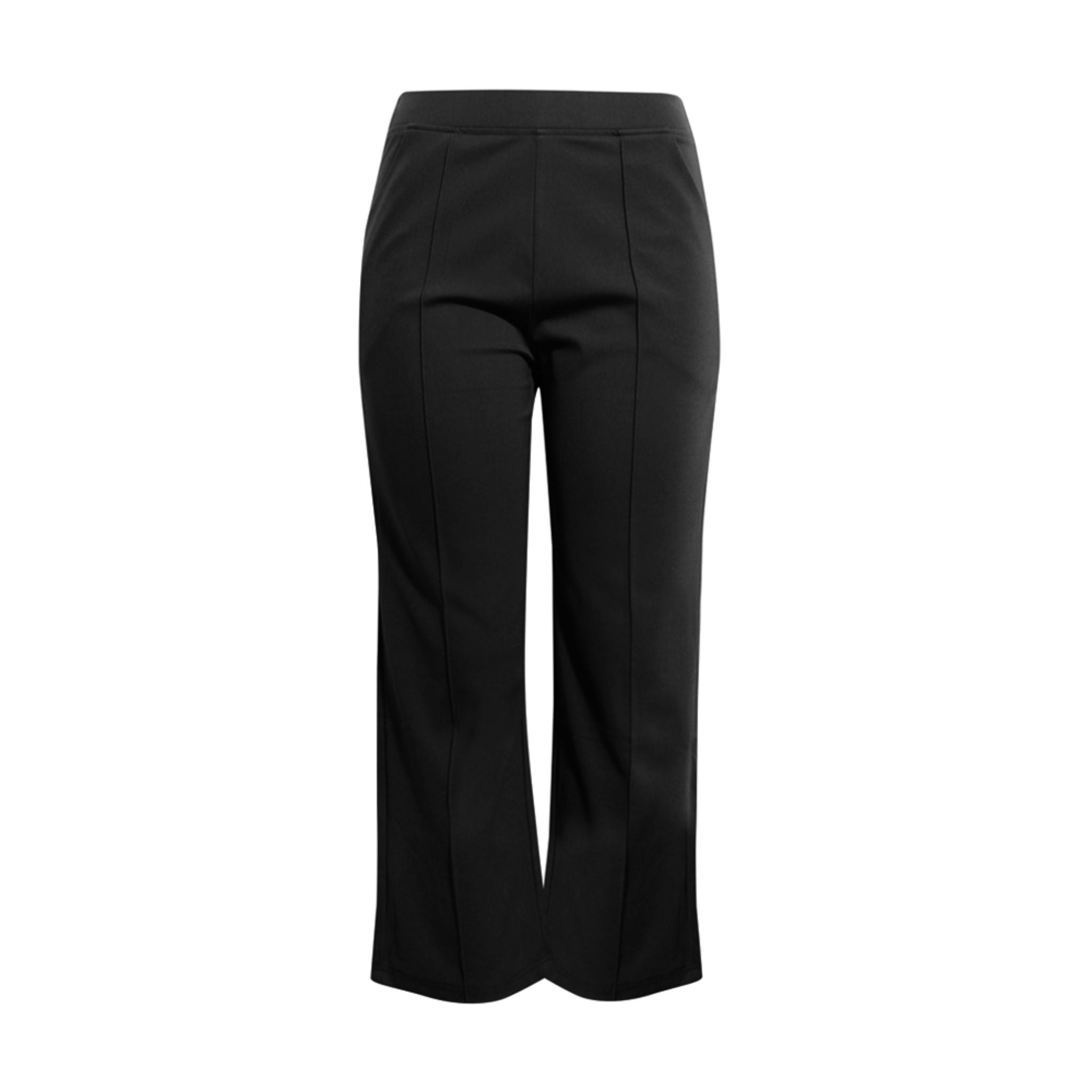 ENRO Pintuck Pleat Wide Leg Pants - Black