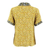 ENRO Mix Fabric Button Down Yellow Blouse - Prints